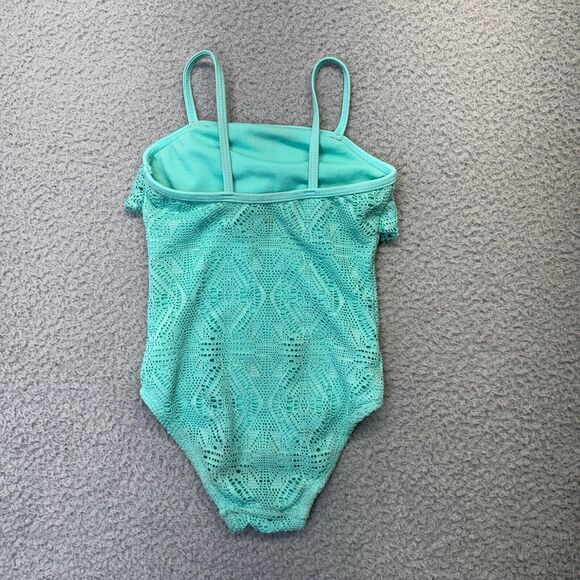 SO One Piece Swim Suit Girls 4 Green GAP Long Sleeve Rashguard Cover Up Bundle - Picture 9 of 15